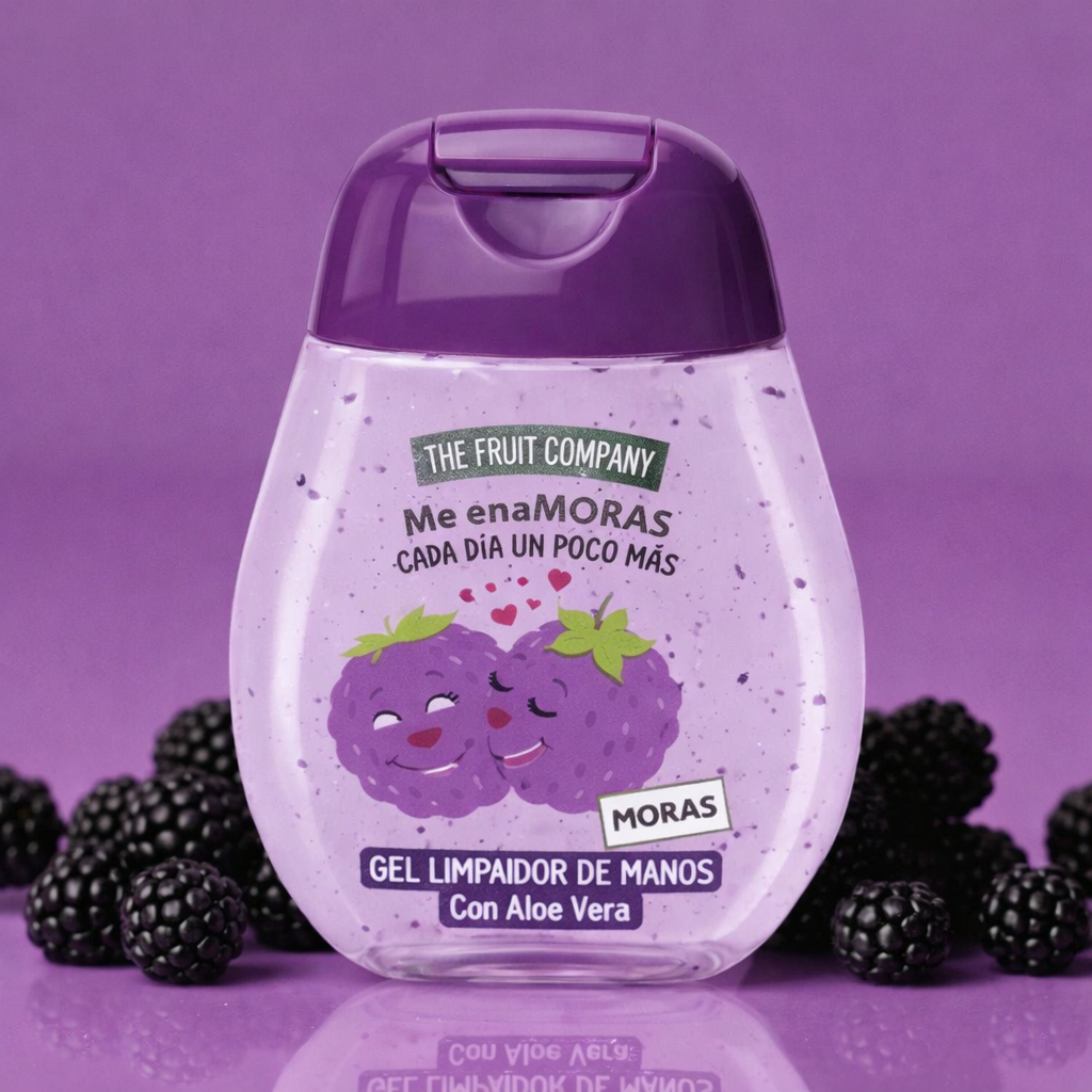 Gel désinfectant main mûre