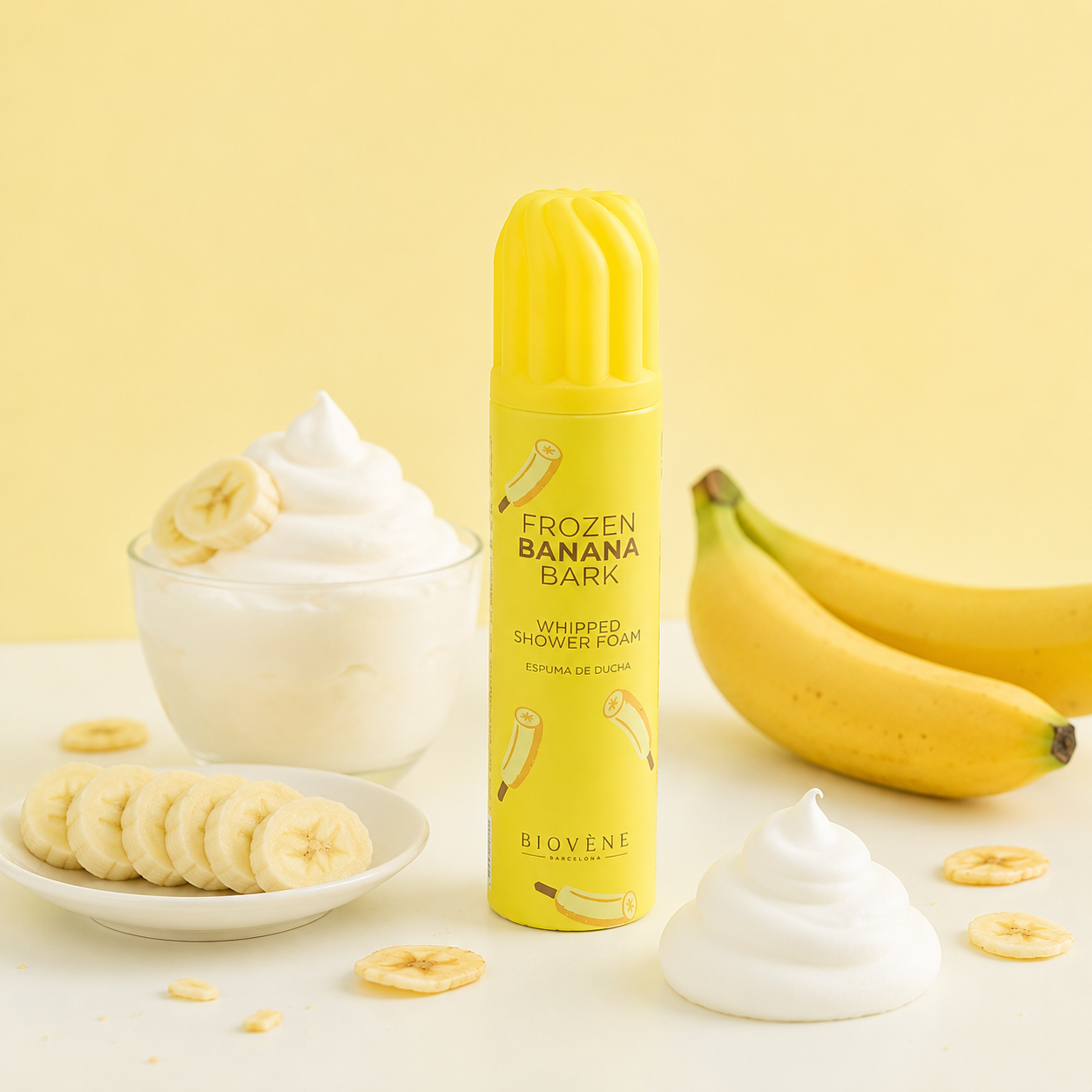 Mousse de Douche Gourmande à la Banane Glacée