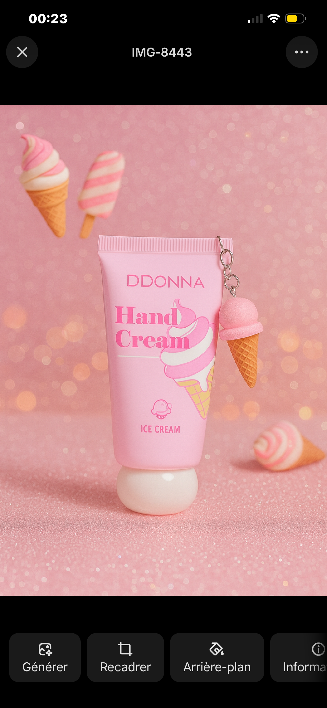 Crème mains glace