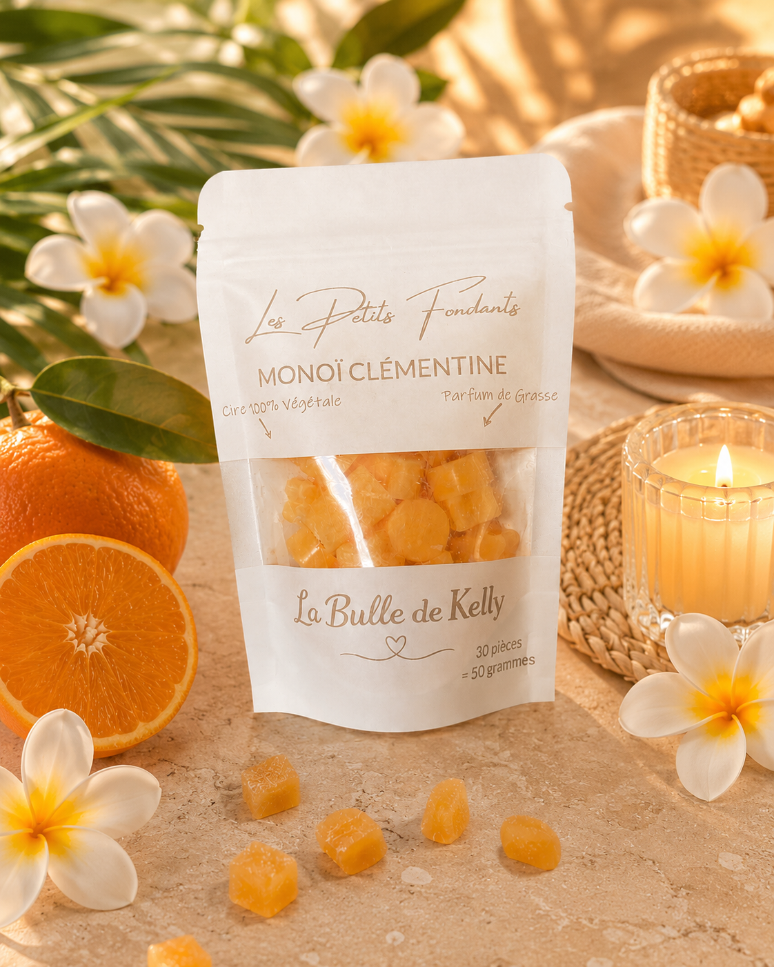 Fondant parfumé Monoï Clémentine – 30 fondants