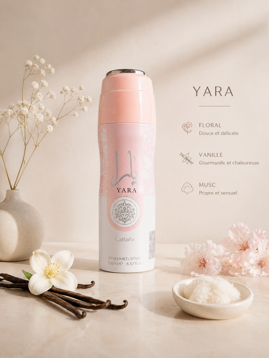 Déodorant spray Yara pink