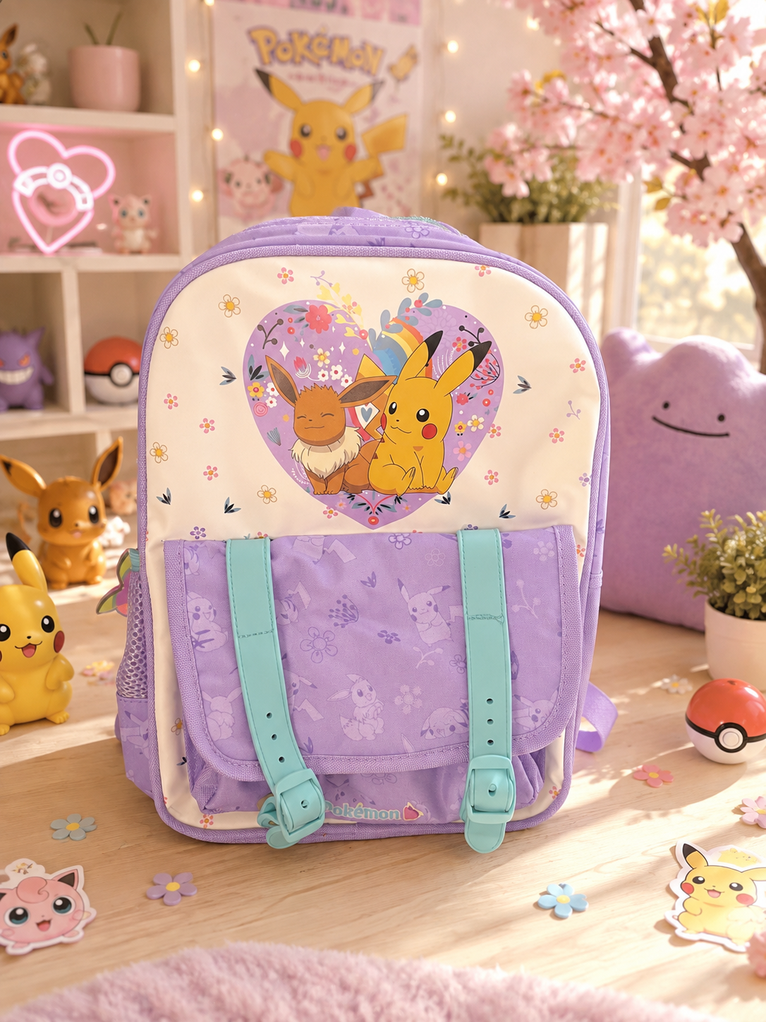 🎒 Sac à dos Pokémon Pikachu & Évoli