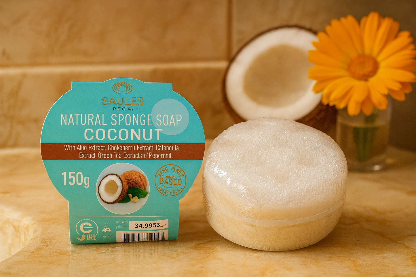 Savon éponge coco à la glycérine