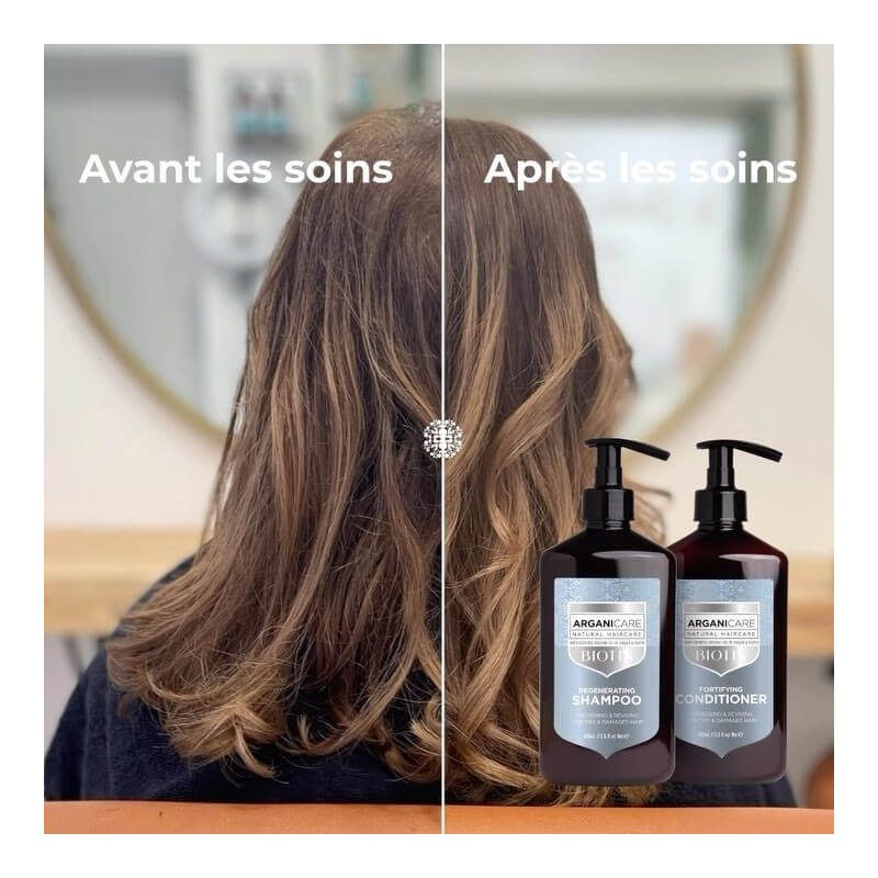 Après-shampoing fortifiant cheveux secs Biotine Arganicare 400ML