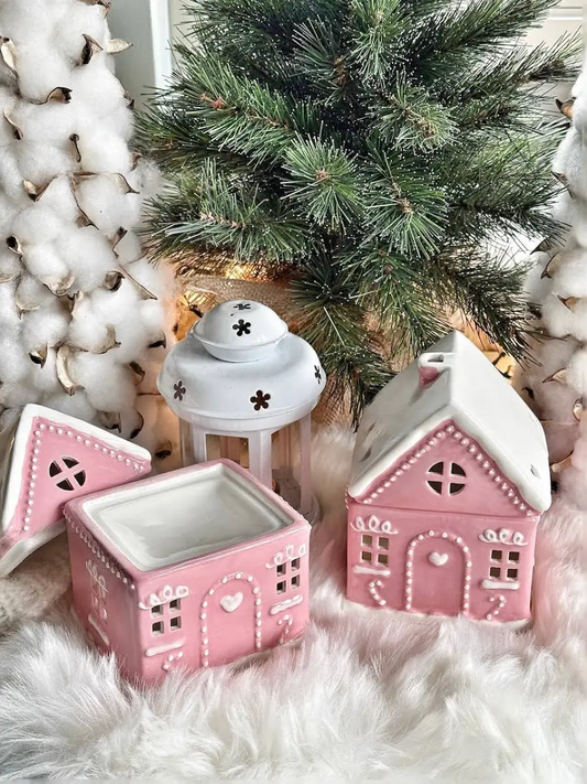 Maison pain d’épice rose