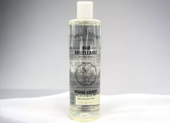 Eau micellaire visage et lèvres au lait d’ânesse