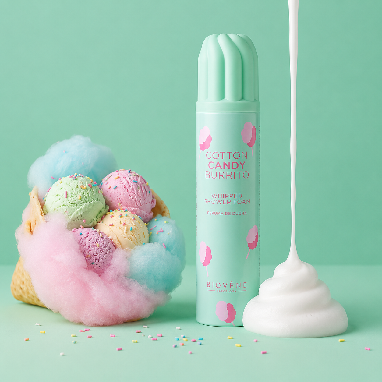 Mousse de Douche Gourmande Barbe à Papa