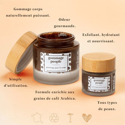 Gommage 3 en 1 à base de grains de cafés moulus