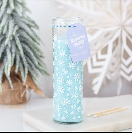 Bougie tube coton et noix de coco  Snow Day »