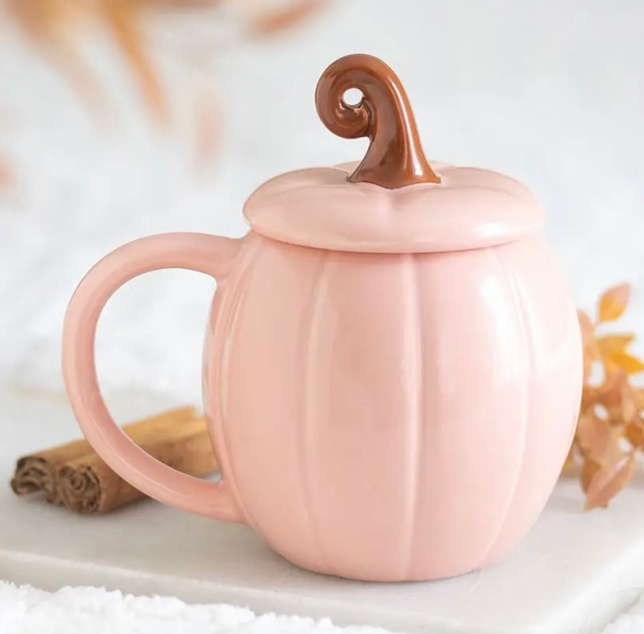 Tasse citrouille avec couvercle