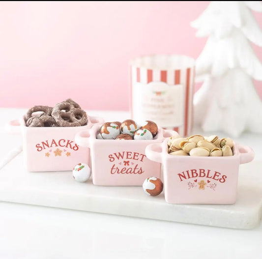 Ensemble de 3 bols à snacks de Noël
Sugarplum Bakery