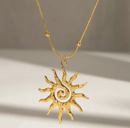 Collier soléa acier inoxydable or