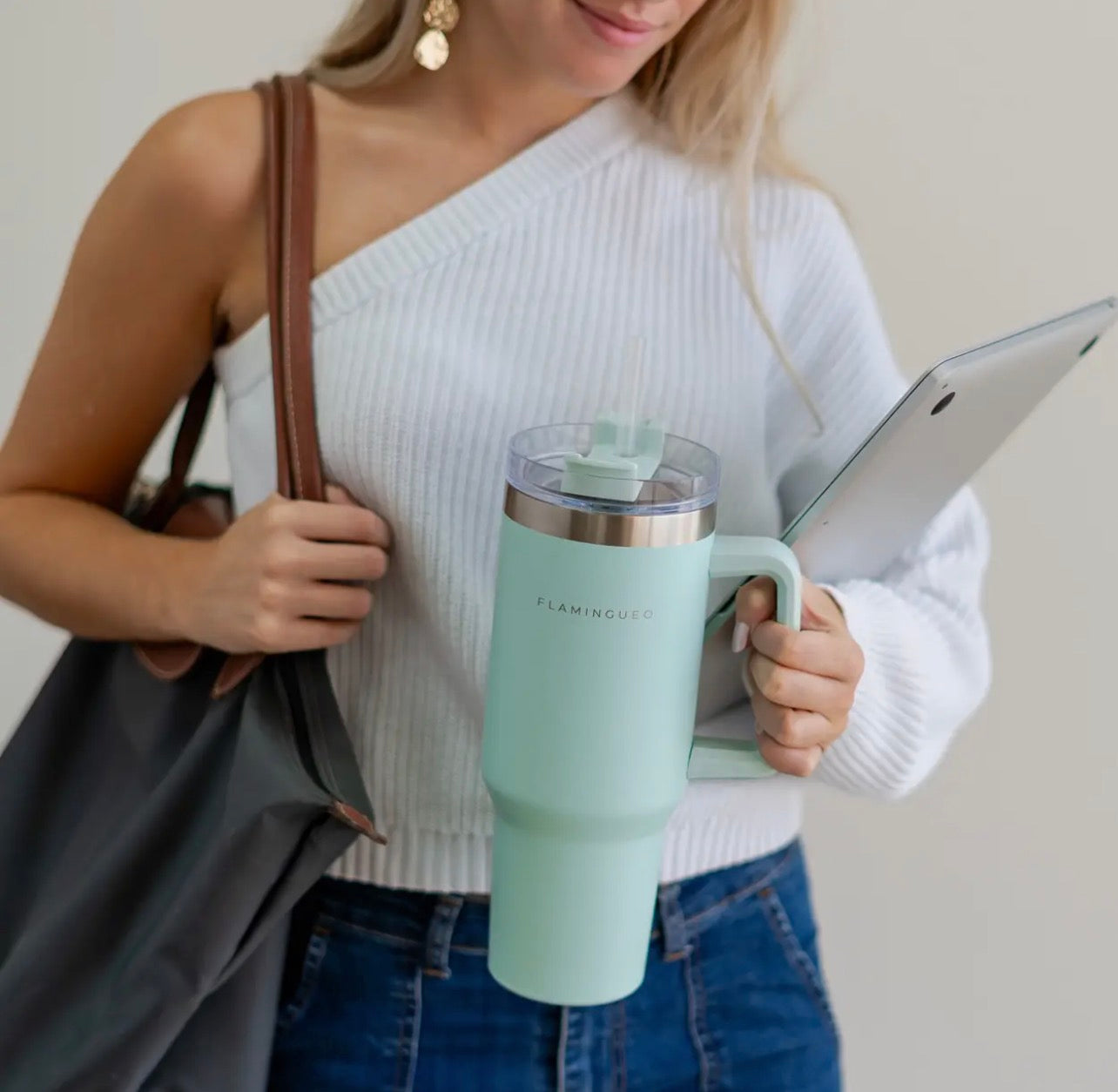 Bouteille thermos Aquamarine en acier inoxydable