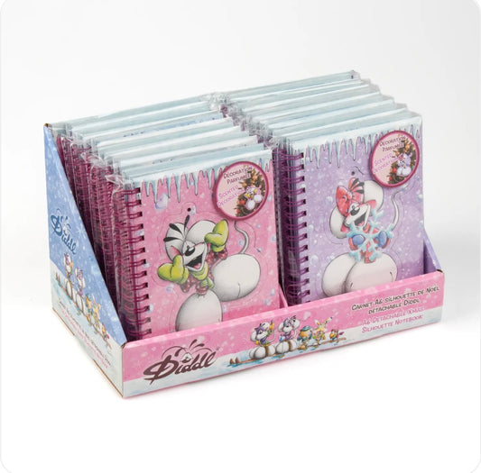 Carnet A6 silhouette de Noël détachable Diddl (Collection Hiver 2026)
