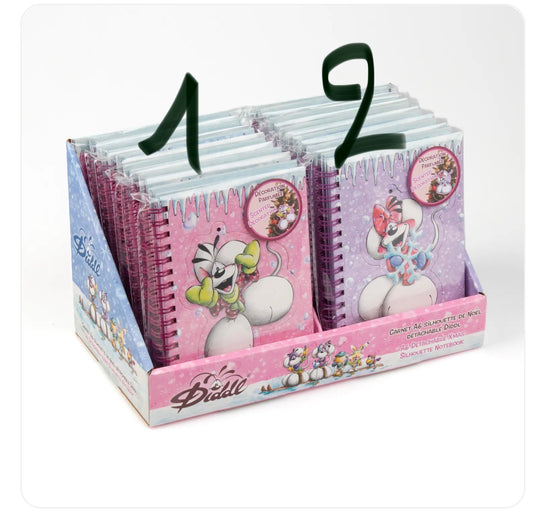 Carnet A6 silhouette de Noël détachable Diddl (Collection Hiver 2026)