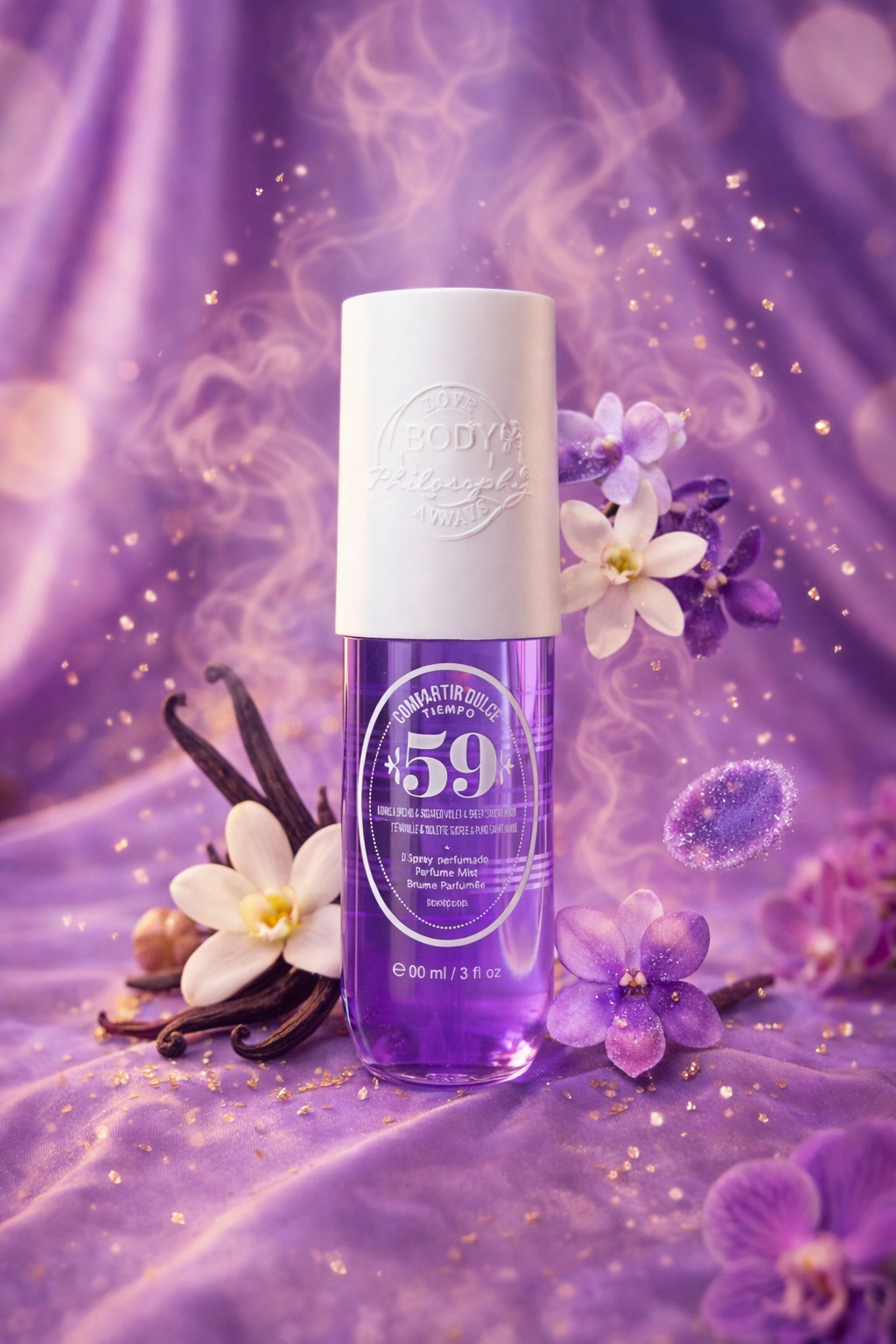 Brume parfumée n°59 – Vanille, Orchidée & Violette Sucrée 90 ml