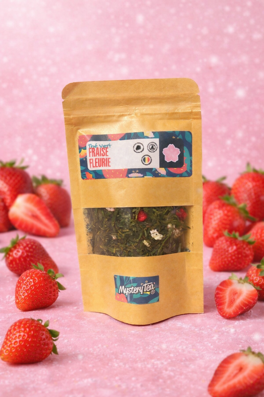 🍓 Thé Vert Fraise Fleurie