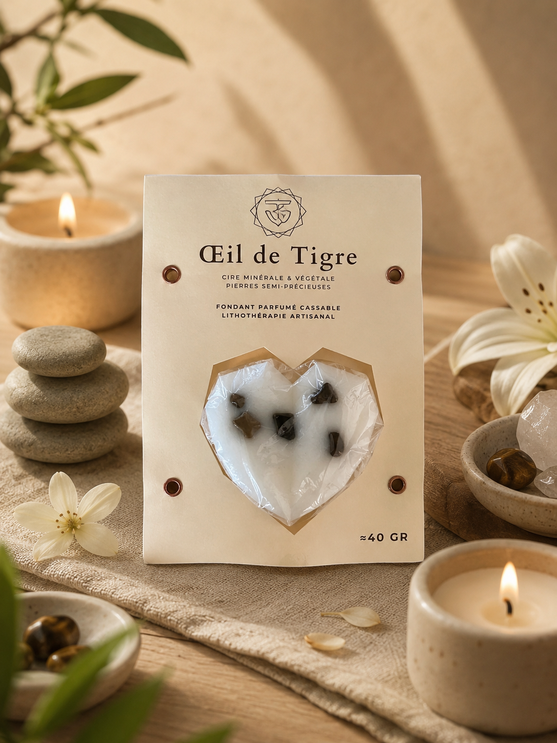 Œil de Tigre – Fondant parfumé lithothérapie artisanal