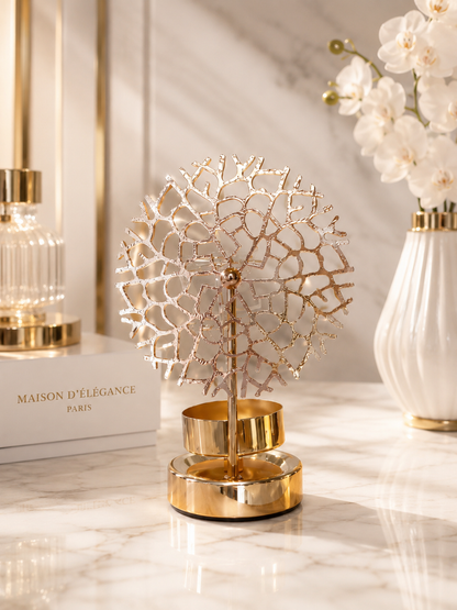 Brûleur à parfum corail doré