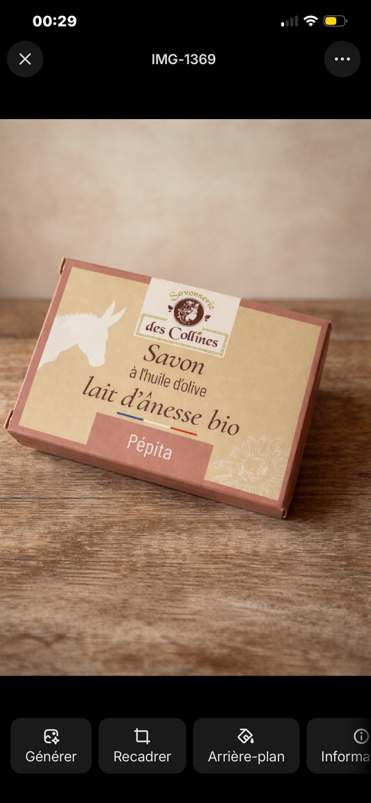 Savon lait d’ânesse bio pépita