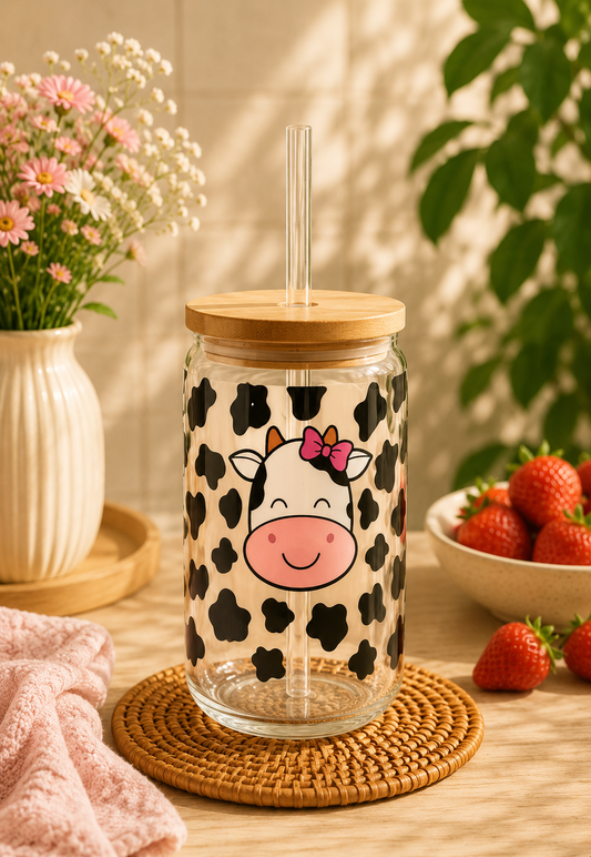 Verre tête de vache unique