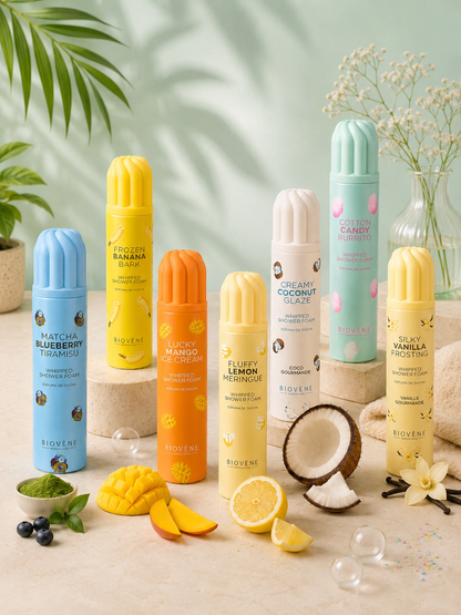 Mousse de douche parfumée