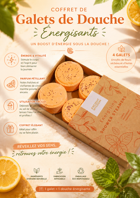 Coffret de Galets de Douche Énergisants