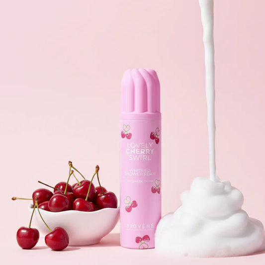 chantilly de douche parfumée cerise