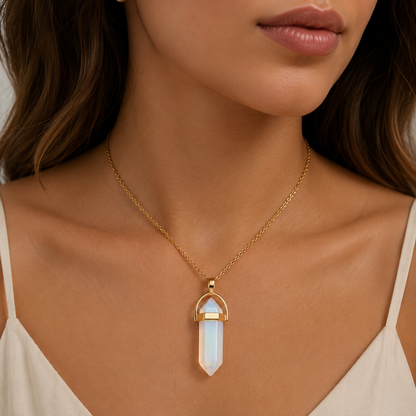 Collier Agate Doré – Élégance & Énergie