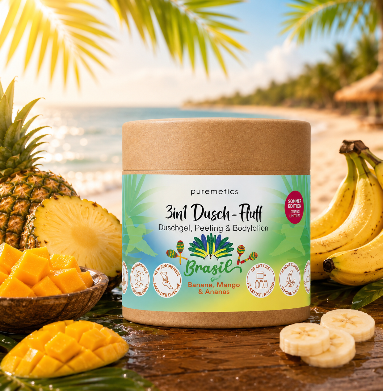 Mousse de douche 3-en-1 « Bali : Ananas, Mangue & Banane»( preco )