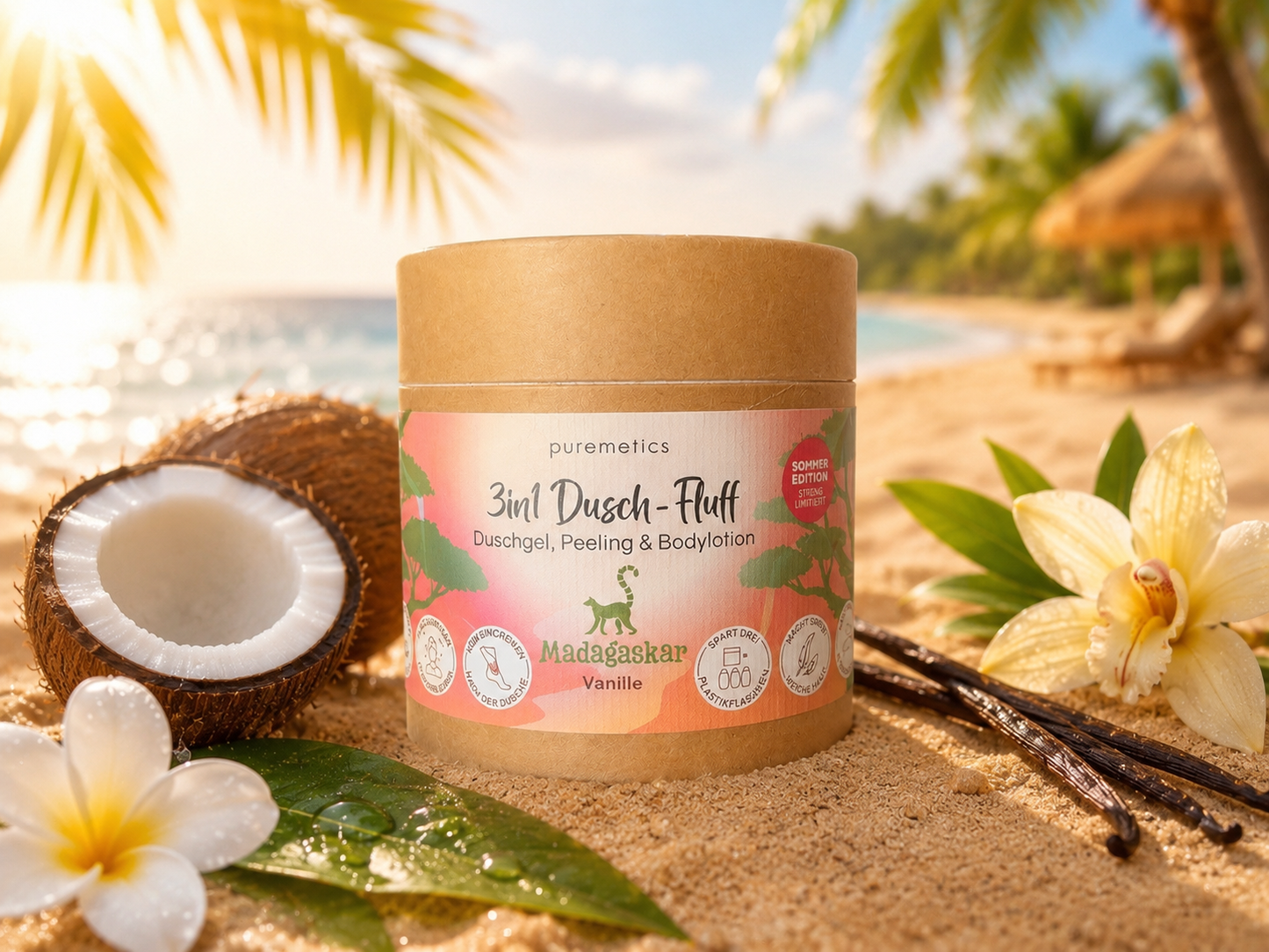 3 en 1 Douche Fluff – Vanille Madagascar 250 g