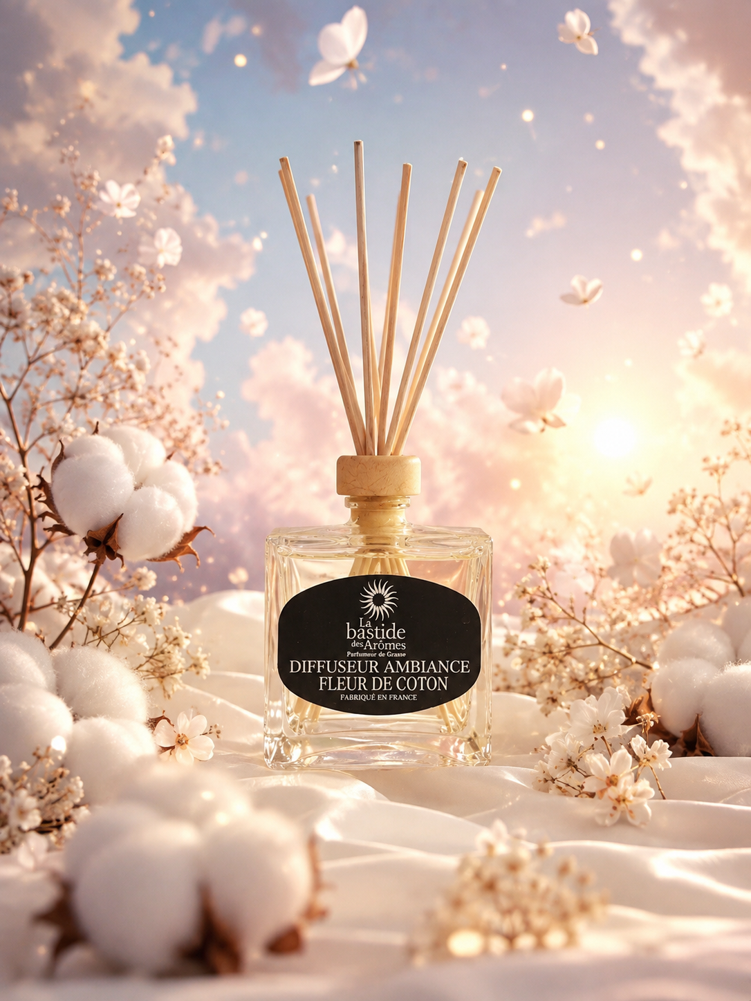 🤍 Diffuseur d’Ambiance – Fleur de Coton 100 ml
