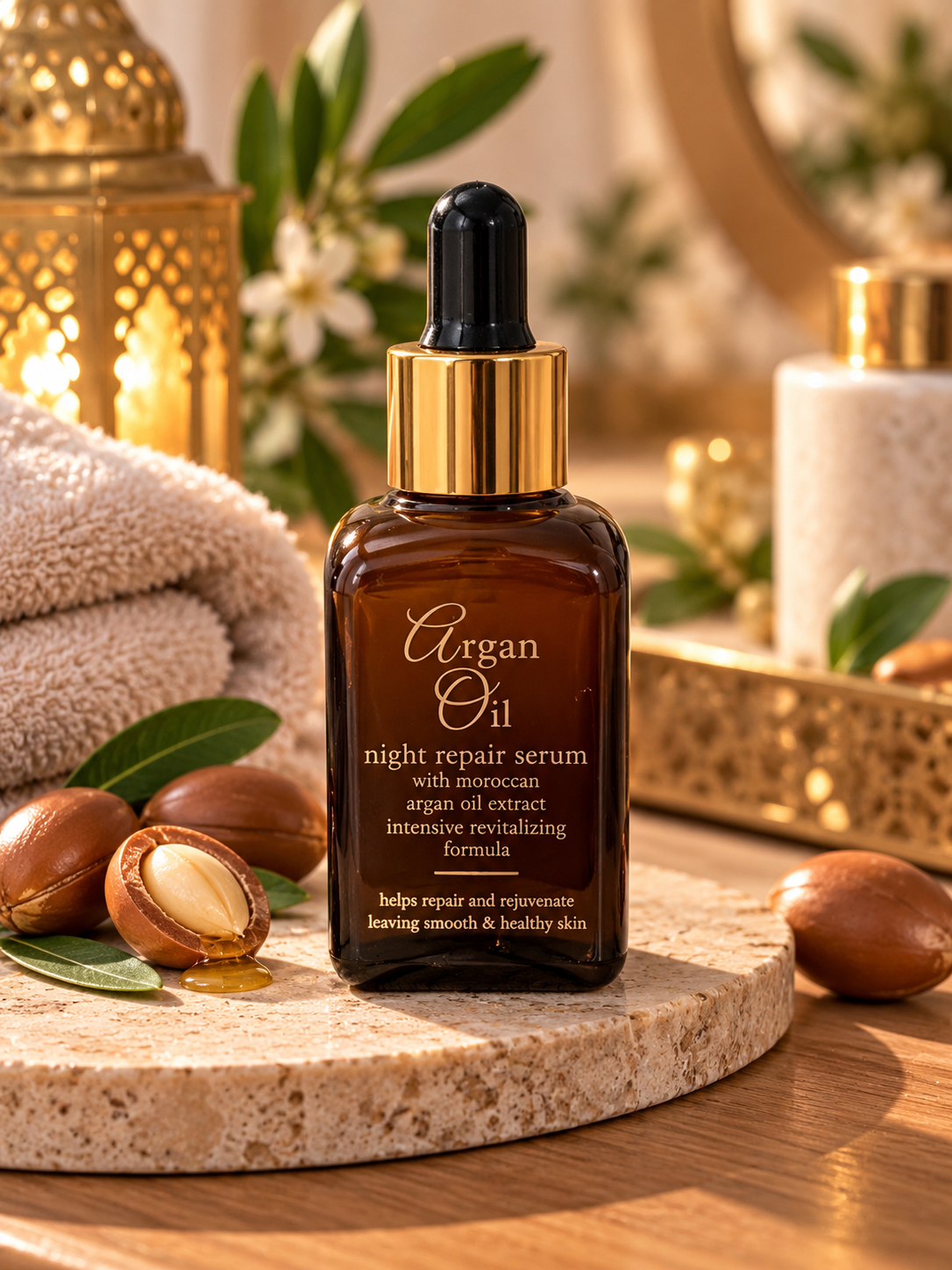 ✨ Sérum de Nuit Réparateur à l’Huile d’Argan