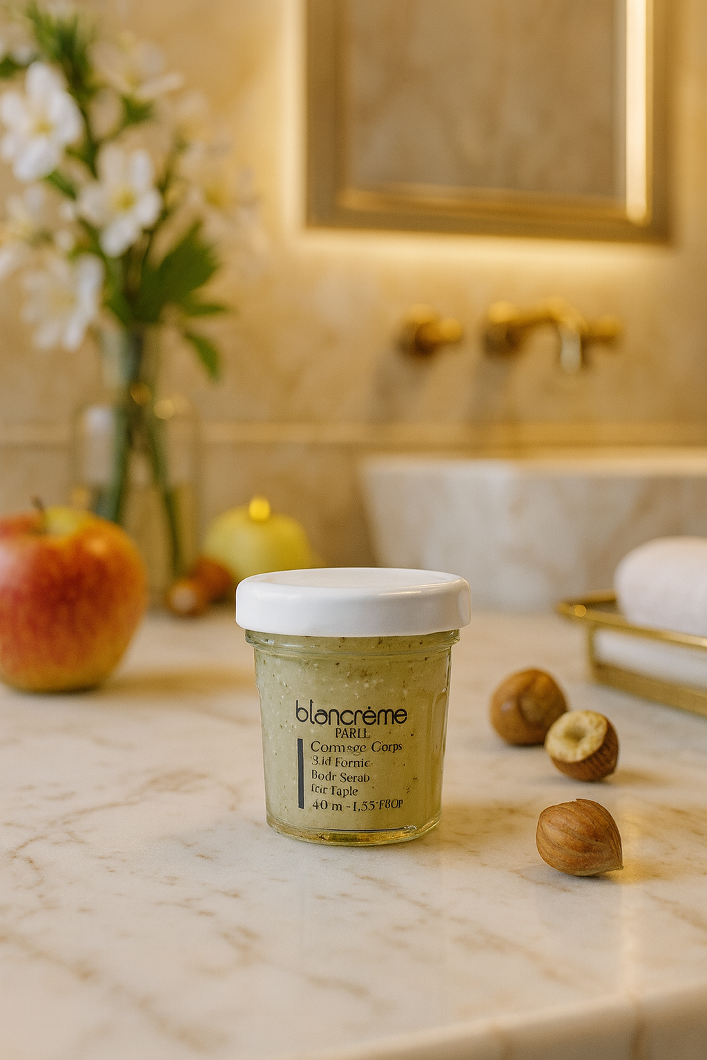 Gommage corps senteurs pomme noisette( format voyage )