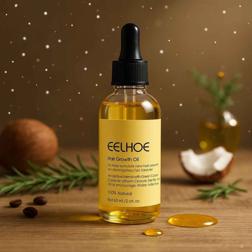 Huile Essentielle de Cheveux Végan – Renforcement & Croissance